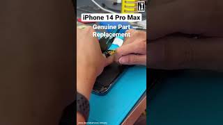 Apple iPhone 14 Pro max crack screen repair via Apple Genuine Part replacement #iphonerGenuineParts