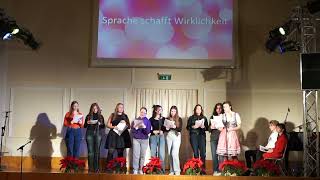 Sprache schafft Wirklichkeit (schulübergreifendes Sprachprojekt) - Laudatio  - 20. Dezember 2023