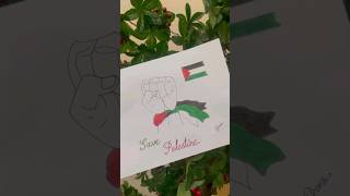 Free Palestine🇵🇸 / Palestine Flag Drawing #art #palestine #shorts #short #freepalestine #islam