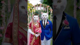 Cats wedding   👰💍🤵   #shorts #cat #love #kitten #trending