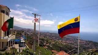 Banderas de Venezuela y Portugal