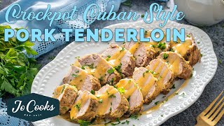 Crockpot Cuban Style Pork Tenderloin