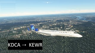 [MSFS] United CRJ-550 | Washington Reagan National (KDCA) ⇢ NY Newark (KEWR) THE RETURN [FS2020]