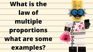 law of conservation of mass explained and law of multiple proportions  made easy with  examples.