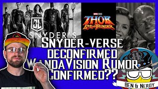 Snyder-Verse Deconfirmed, WandaVision HUGE Rumors &MORE!! | Nerd News Headlines