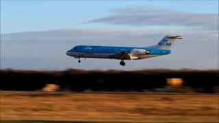 Fokker 70 KLM Cityhopper landing at ELLX Luxembourg [Full HD]