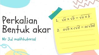 Perkalian bentuk akar  #eksponen#matematikawajib#bentukakar