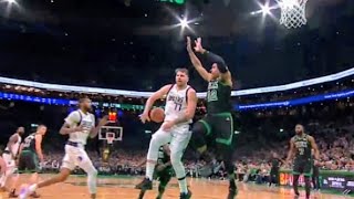 Luka Doncic Behind The Back Pass to Derrick Jones Jr. Highlights in Game2 NBA Finals2024,Luka Magic