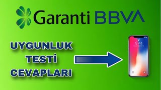 Garanti Uygunluk Testi Cevapları Nasıl Olmalı / Mobil Uygunluk Testi