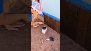 Staining The Tiny Fence