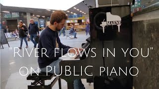 When you play "River flows in you" on PUBLIC piano in Belgium (Cover performance)