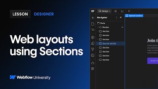 Create 3D perspective & organize content using Sections — Webflow tutorial