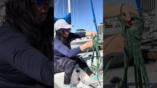 Teaching A Sailing Larks Head knot