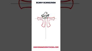 Halloween scarecrow drawing #easytodraw #halloween2024 #halloweendrawing