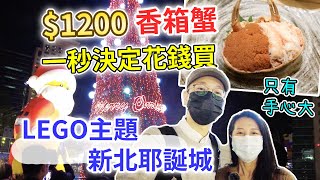 【移民台灣生活】$1200香箱蟹，只有手心大！不眨眼花錢買，值得嗎？順道逛板橋 樂高主題新北耶誕城｜貓奴與寵物移民紀錄 #領養不棄養 #新北旅遊