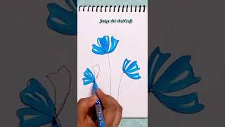 Amazing Flower Drawing With Doms Brush Pens #domsbrushpens #satisfying #art #youtubeshorts