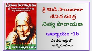 శ్రీ సాయిలీలామృతము అధ్యాయం - 16 #devotional #shirdi #saibaba