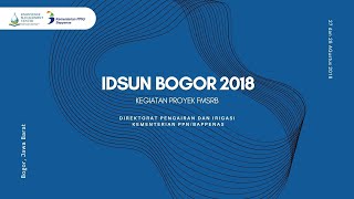 IDSUN Bogor 2018 - Direktorat Pengairan dan Irigasi Bappenas