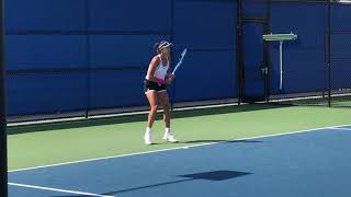 Heather Watson-Garbine Muguruza Practice 7-29-18