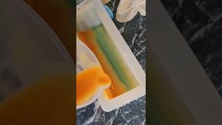 Gradient color transitions in soap making #soap #shorts #shortvideo