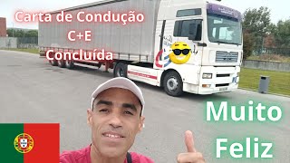 Carta de condução (C+E) Carreta no Brasil 🇵🇹🇧🇷 Portugal concluída | muito feliz | #portugal EP. 93