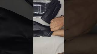 Imported synthetic leather mobile touch gloves for men - warm and comfortable