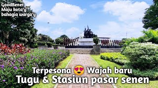 Wajah baru Tugu senen dan Stasiun pasar senen || Walking Around 4K