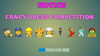 Notice Fancy Dress Competition llEnglish core model Question Paper notice on Fancy Dress Competition