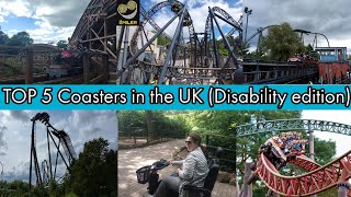 Top 5  Roller Coasters in the UK (♿️disability edition )