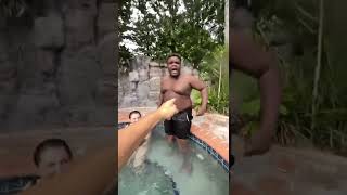 INSANE BELLYFLOP BY SUPER PRODUCER ALMOST GETS KNOCKED OUT AT THE KALIBLOOM HOUSE MIAMI 😳 #Shorts