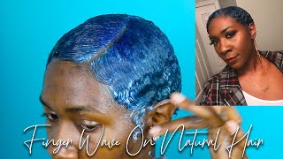 ATTEMPTING Finger Waves on My Curly Tapered Cut | Nia Imani