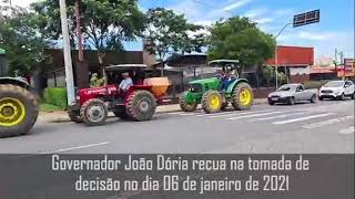 Tratoraço em Indaiatuba com os agricultores de Elias Fausto e Indaiatuba contra o aumento do ICMS