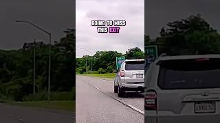 Vehicle crossed￼ several lanes not to miss their exit-dash cam witness #shorts #short #viral