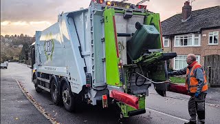 Veolia Mercedes Benz Econic Bin lorry on Garden Waste, DXC