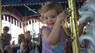 Riding the Carousel at Disney World. Kids love it!!!