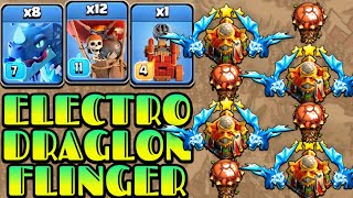 Electro Dragon + Balloon + Fame Flinger = Easy Th16 3 Star War Attack Strategy2024! Clash of Clans