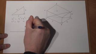 GCSE Maths: 3d trigonometry: Pythagoras and SOHCAHTOA within a cuboid