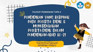 Topik 5 || Filosofi Pendidikan - Demonstrasi Kontekstual