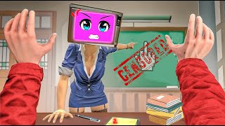 TV Woman LOVESTORY! vs SKIBIDI Toilets | TV Woman become a bad Teacher Garry's Mod | with HealthBars