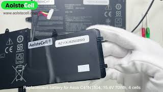 Replacement battery for Asus C31N1803 C41N1804 (52Wh 3 cells & 70Wh 4 cells )