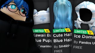 INI DIA! ITEM GRATIS BARU Ice Dominus, Blue Puppy Nurse Hat & Half Up Blue Hair DI ROBLOX!!