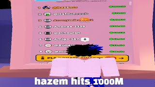 haZem hiTs 1000M! (roblox pls donate)