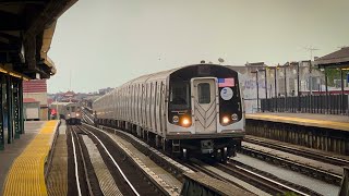 BMT West End Line| (D)(F) Local + R160 NIS Train Action @ 55th Street + R160 Siemens (F) Train Ride