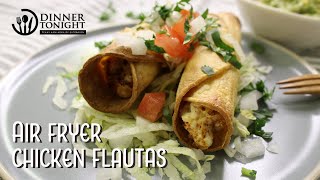 Air Fryer Chicken Flautas