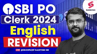 SBI PO 2024 English Class | SBI PO Clerk English Revision | English For SBI PO Clerk | Kaustubh Sir