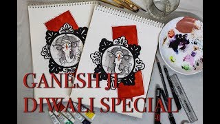 Watercolor | Ganesh Ji | Diwali Special | Inspired By Me