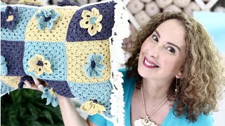 Field of Flower Easy Crochet Pillow