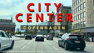 City Center Copenhagen in 4K [Rådhuspladsen] - Driving Downtown Copenhagen, Denmark