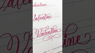 Valentine Written In 4 Different Calligraphy Styles #ValentinesDay #shorts