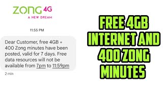 Zong no balance free internet and minutes new code 2023 | free 4GB internet and 400 minutes